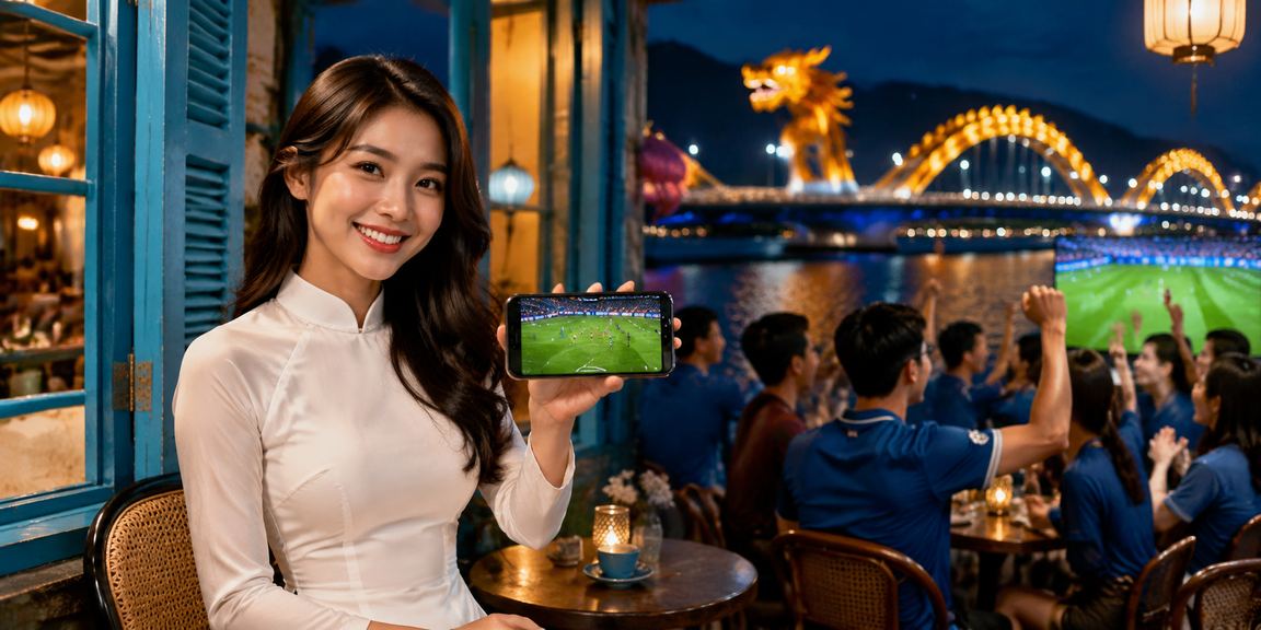 Người dùng tại Đà Nẵng mặc áo dài trải nghiệm casino trực tuyến trên điện thoại di động