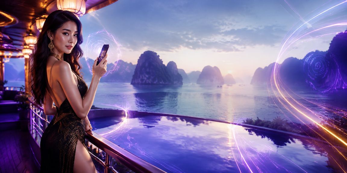 Không khí esports neon sôi động tại vịnh Hạ Long về đêm